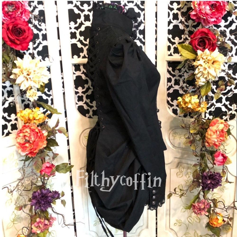 Vintage Lip Service Step Time Victorian bustle jacket Beetlejuice gothic witch - Picture 5 of 7